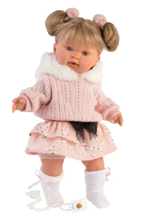 Llorens 42274 ALEXANDRA - realistická bábika so zvukmi a mäkkým látkovým telom - 42 cm