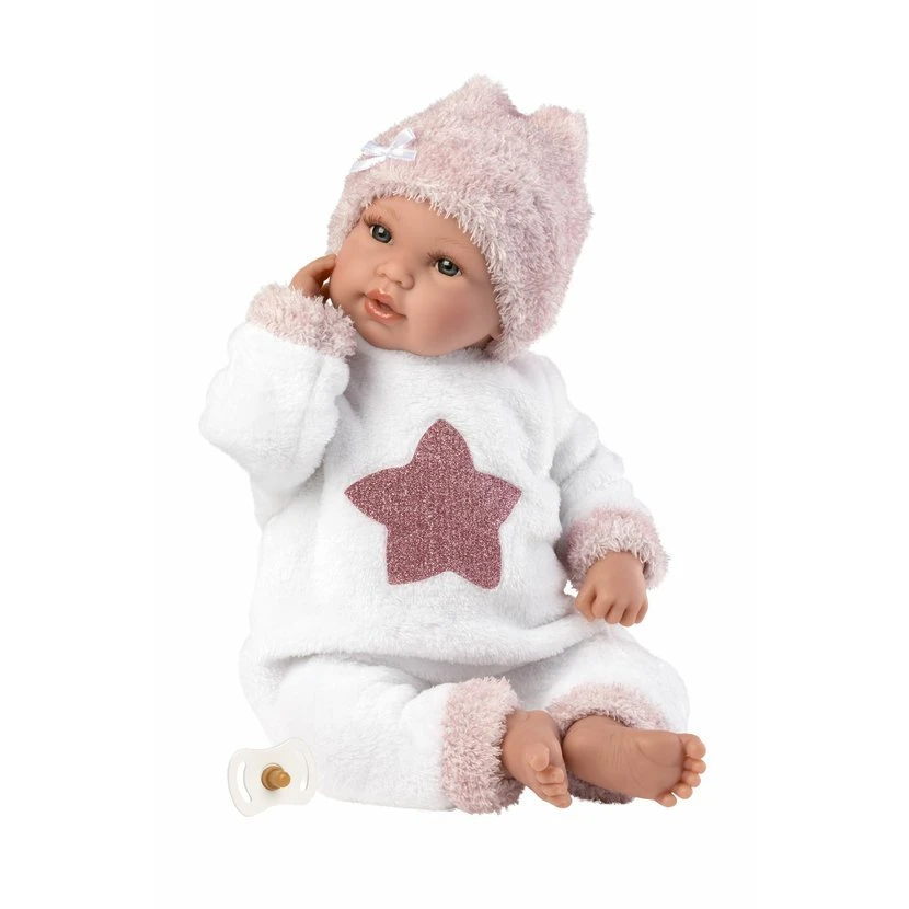 Llorens 63648 NEW BORN - realistická bábika bábätko so zvukmi a mäkkým látkovým telom - 36 cm – Obrázok 3