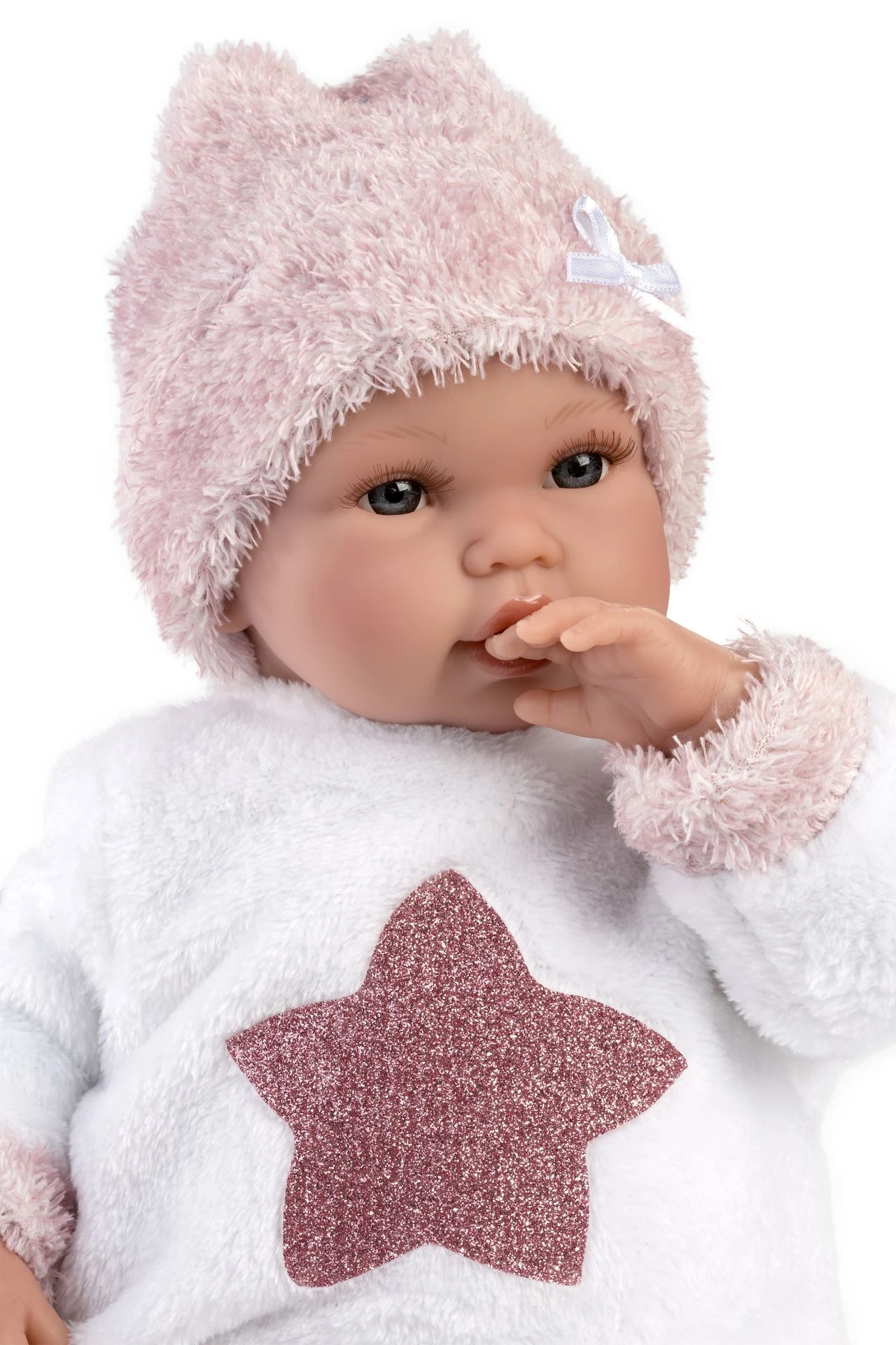 Llorens 63648 NEW BORN - realistická bábika bábätko so zvukmi a mäkkým látkovým telom - 36 cm – Obrázok 2