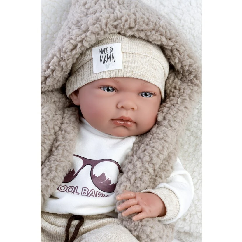 Llorens 73899 NEW BORN CHLAPČEK - realistická bábika bábätko s celovinylovým telom - 40 cm – Obrázok 3