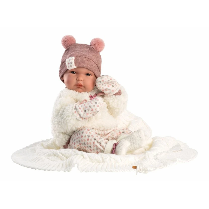 Llorens 63576 NEW BORN HOLČIČKA - realistická bábika bábätko s celovinylovým telom - 35 cm – Obrázok 5