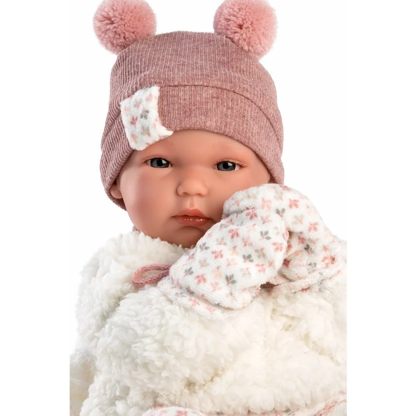 Llorens 63576 NEW BORN HOLČIČKA - realistická bábika bábätko s celovinylovým telom - 35 cm – Obrázok 4