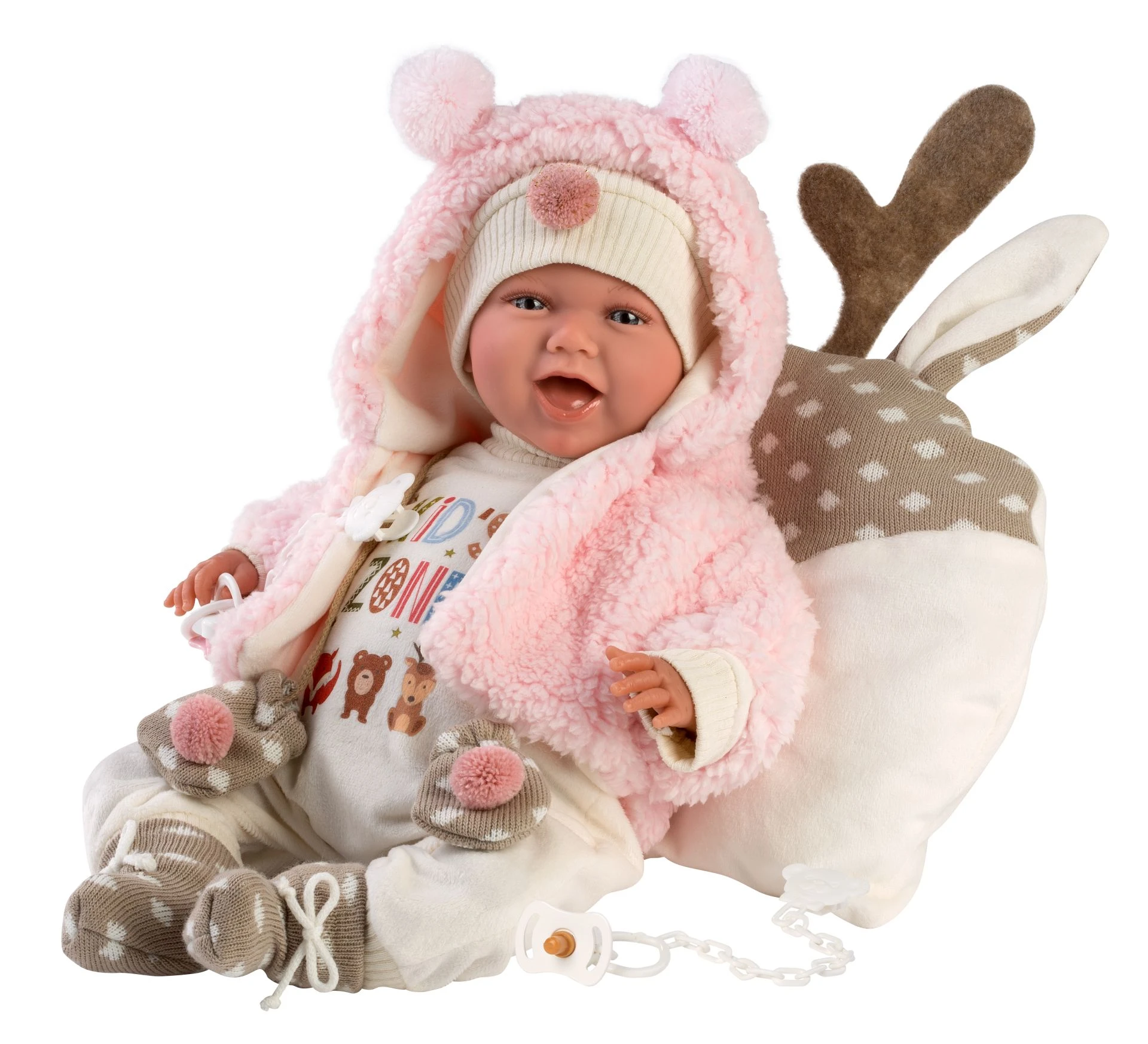 Llorens 74028 NEW BORN - realistická bábika bábätko so zvukmi a mäkkým látkovým telom - 42 cm
