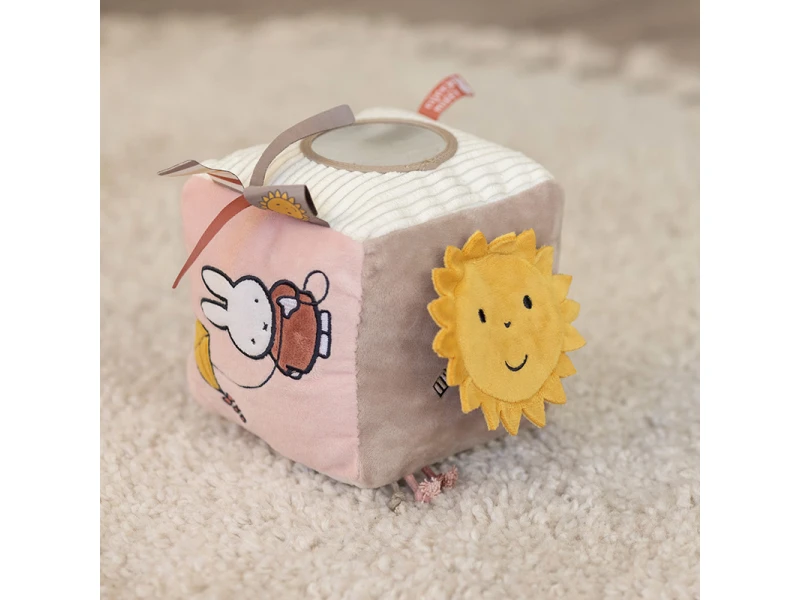 LITTLE DUTCH KOCKA TEXTILNÝ KRÁLIČEK MIFFY FLUFFY PINK – Obrázok 2